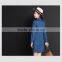 girls spring sleeves polo collar slim jeans dress