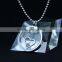 Stainless steel round glass charm pendant for wholesale