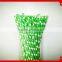 party supplies food grade print straw pack in PVC tube paper drinking straws for wedding party