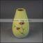 2017 new hand painted mini yellow stoneware vase