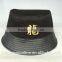 Custom fashion adult bucket hats with 3d gold metal embroidery