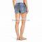 Good Quality Rose Bowl Embroidered Denim Blue Shorts
