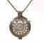 Artificial Jewellery Round Hollow Alloy Rainbow Coin Necklace