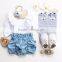 Wholesale Newborn Baby Girl Clothes Baby Grow FLutter Sleeve Romper Matching Bloomer