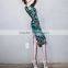 2016 summer new arrival fashion tropical floral print firls party dress for women