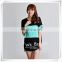 Bamboo Jersey Summer Short Sleeves T-shirt with Big Color Block Matching Soft