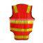 Road safety jackets with PVC reflective tape