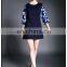 High quality ladies A line dress with print sleeve, half sleeve fashion tunic dress