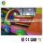 Long train kids inflatable obstacle course, obstacles game for kids, inflatable bouncer obstacle course
