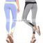 OEM service cotton/spandex high rise running tights woman