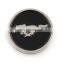 Made in China cheap promotional round silver custom metal trolley coin keyring