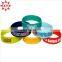 Eco-friendly silicone bracelet emboss and color filled
