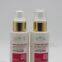 Screen Printing Handling 100ml Plastic Cosmetic Lotion Bottle with Golden Pump
