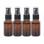 Amber 15 ml (1/2 oz) Glass Bottles with Black Fine Mist Sprayer's