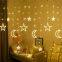 High Quality outdoor indoor moon& star curtain icicle string lights wholesale
