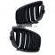 ABS double-slat gloss black auto front grille for BMW 1 series F20 2012-2015