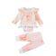 Flutter Sleeve Girls Romper And Pant Little Girl Outfit Sets Tie Dye Outfits
