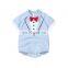 Baby Rompers Boys Summer Short Sleeve Jumpsuits Fashion Turn-Down Neck Knitted Newborn Infant Overalls One Piece Clothes