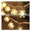 solar Led safety holiday curtain snowflake String Lighting garden home christmas indoor outdoor decoration fairy light