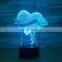 Love Heart 3D Illusion Night Lamps Romantic Valentine Gift 7 Colors Atmosphere Table Light for Lover Wedding Anniversary