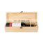 New design simple shape natural color 750ml one bottle pine wooden wine box