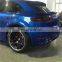 PP material HM style high quality wide body kit for Porsche macan front lip rear lip side skiets fender and wing spoiler