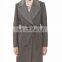 Europe Fashion Cashmere Long Coats Woman Wear Wool Blend Coat Wholesale Coat with Belt