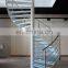 Where to buy custom stair case, stainless steel glass treads spiral staircase