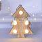 custom christmas decoration wood crafts with led light parties decors