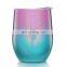 stainless steel 12 oz egg shape wine beer tumbler cups print