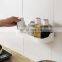 Strong And Long Lasting Adhesive Wall Mounted No Drilling ABS Plastic Bathroom Shower Accessory Storage Shelf Rack