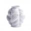 Nordic New Design Leaf Shape White Modern Wedding Porcelain Ceramic Flower Vase For Home Decoration