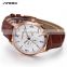 SINOBI Classic Coffee Color Men Wrist Watches S9546G Business Casual Suit Handwatch Second Dial Male Watch
