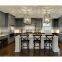 Modern shaker design freestanding white and gray pantry wooden wall cabinet familykitchen