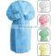 isolation gown PP SMS non woven with knitted cuff