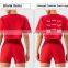 2023 Sexy Workout Thin Strap Bra V Cut Cross Waist Shorts Leggings Crop Top 5 Piece Gym Fitness Wear Yoga Suit Set For Women