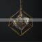 Pendant Lamps Copper Post-modern Minimalist Box Creative Dining Room And Study Bedroom Bar Luxury Port Style Crystal Chandelier