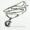 Hot Sale Fashion Accessories Silver Pendant Moon chain Necklace silver 925