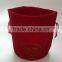 Custom RED luxurious Drawstring velvet Jewelry bags with round bottom21x16.5cm