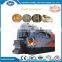 Horizontal biomass hot water generator chain grate