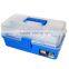 14.5 inch multifunction colorful three layer transparent tool case