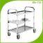 BN-T22 mobile catering equipment 2 tiers assembled food sevice trolley