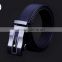 Young male casual leather belt automatic buckle leather business trend bare-element alloy buckle stainless steel