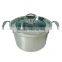 high quality stainless steel soup cooking stock pots with glass lid
