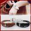 Factory top selling wholesale buckle mens leather bracelet/