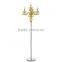 zhongshan supplier modern home decor standing floor lamps chrome crystal candelabra chandelier floor lamp with CE/UL certificate