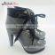 Hotsale12cm high quality high heel grey suede women ankle boots lady winter boots