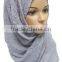 New Silk Muslim Hijab Fashionable Islamic Scarf Plain Solid Pattern