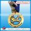 High quality custom metal cut out medal rotated medallion with ribbon