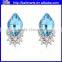 Alibaba jewelry alloy blue crystal single stone earring designs